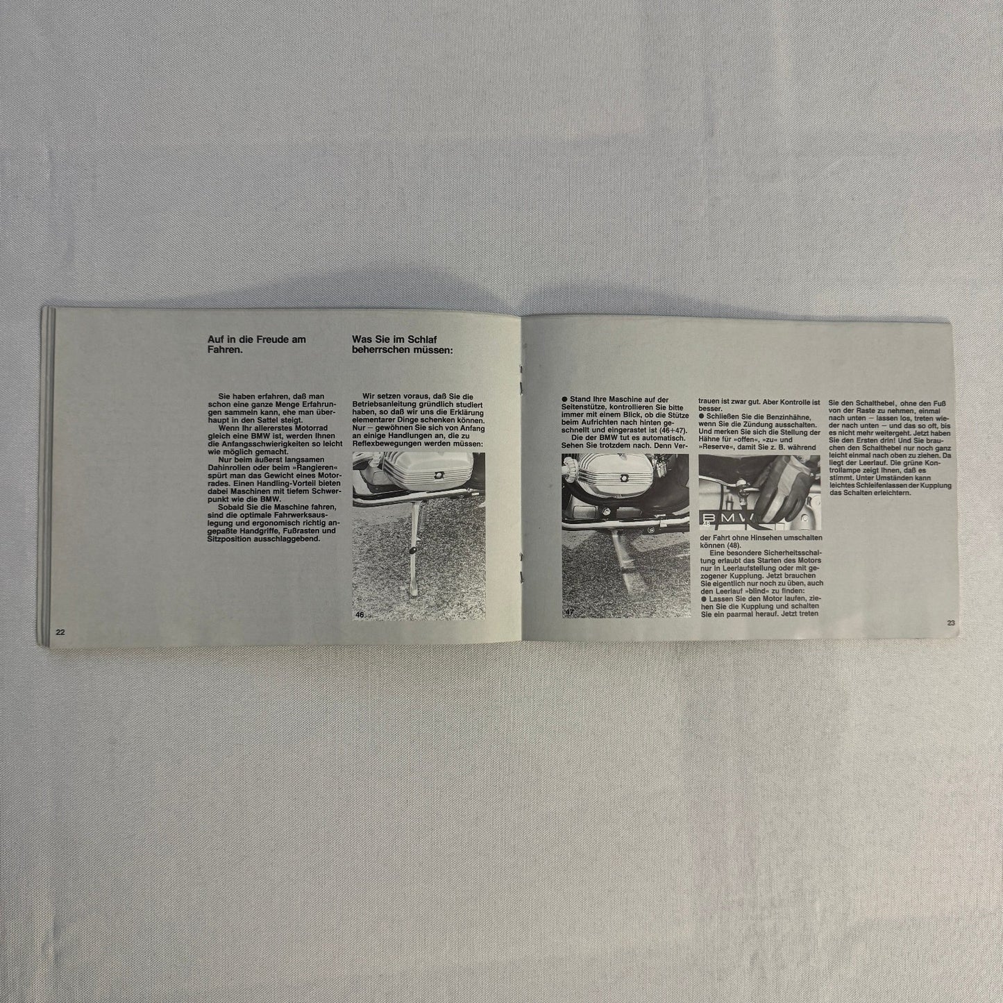 Vintage BMW Motorcycle Brochure Book Practical Driving Theory GERMAN TEXT