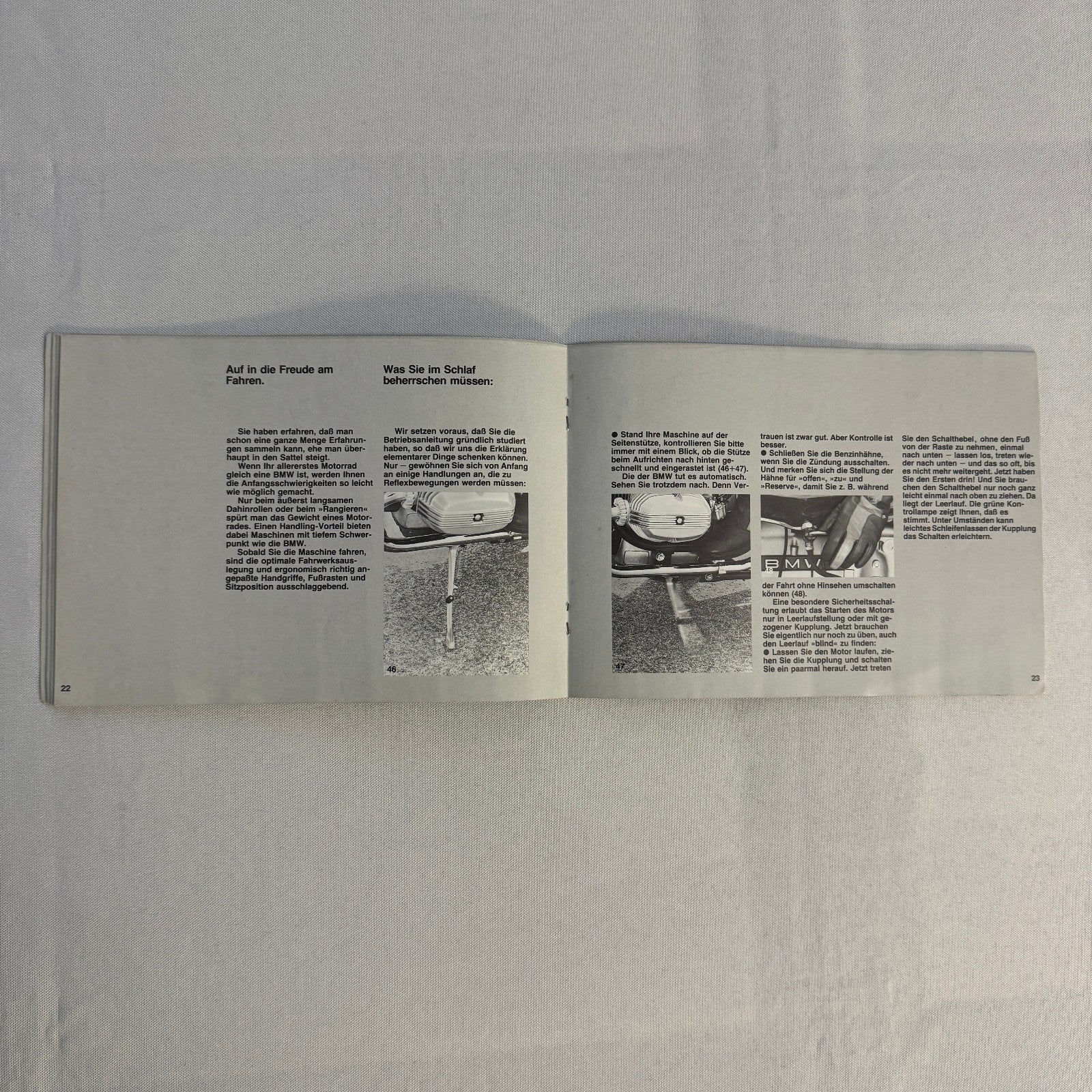 Vintage BMW Motorcycle Brochure Book Practical Driving Theory GERMAN TEXT