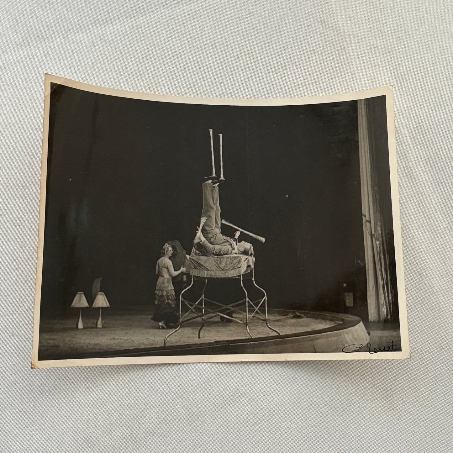 Vintage Circus Balancing Juggling Act Photo Photograph Photo Terret Paris France