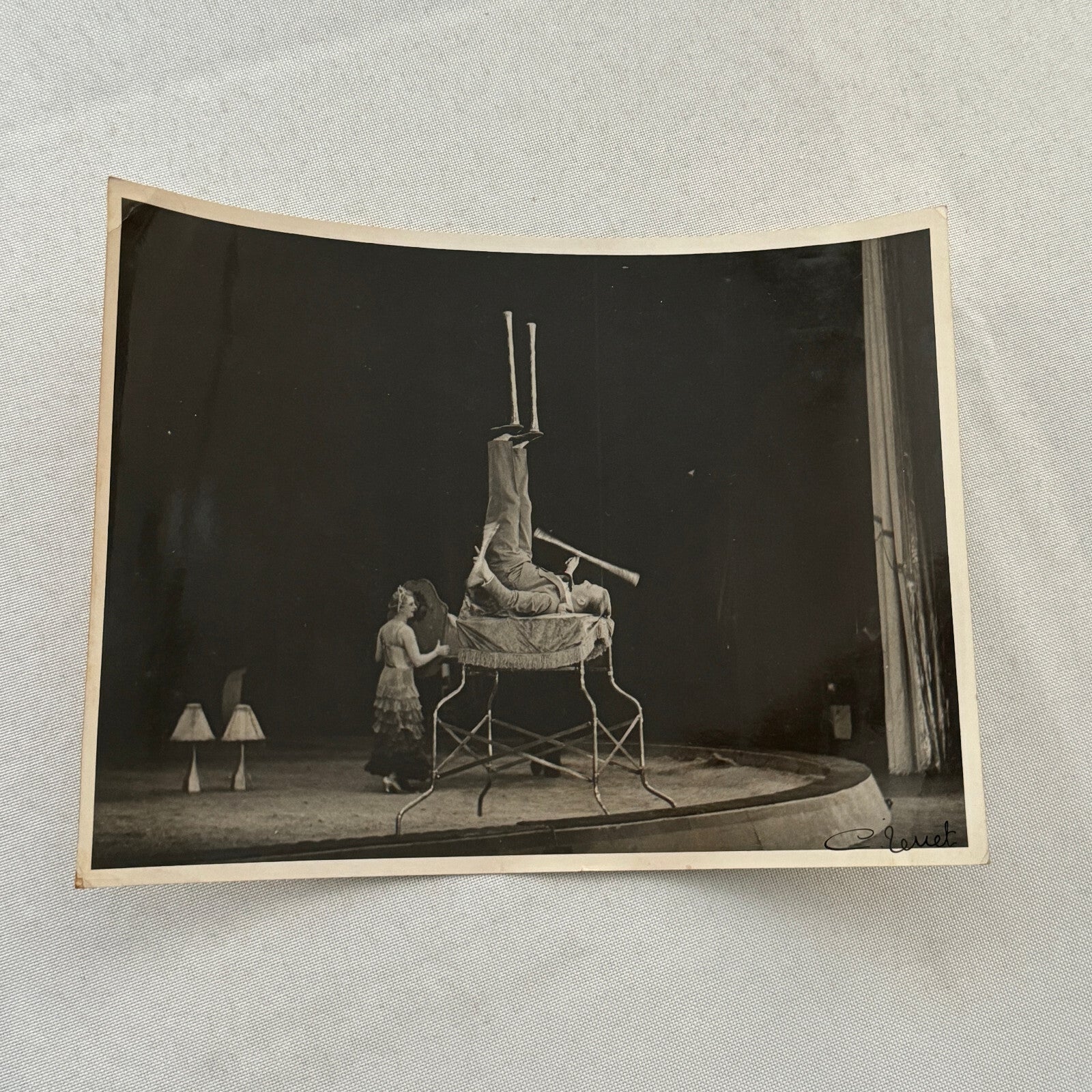Vintage Circus Balancing Juggling Act Photo Photograph Photo Terret Paris France
