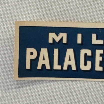 Vintage Hotel Travel Label Milan Italy Palace Hotel Italian