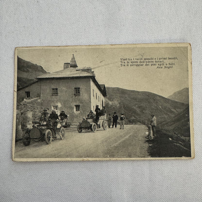Vintage Car Automobile Postcard Post Card Italian