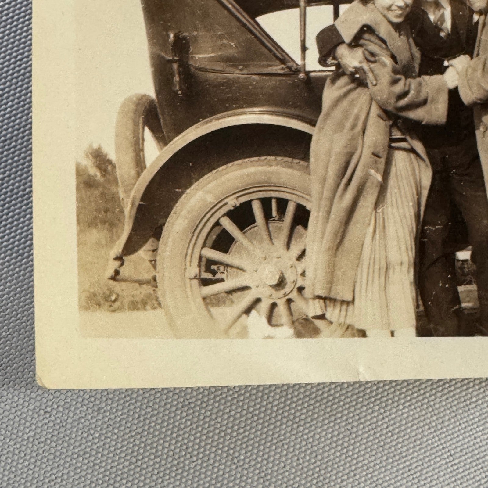 Vintage Car Automobile Photo Photograph Print Snapshot Man Women People