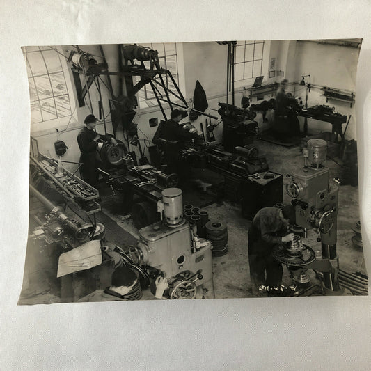 Antique Vintage Photograph of a Factory with Workers Denmark Ergo Trailer