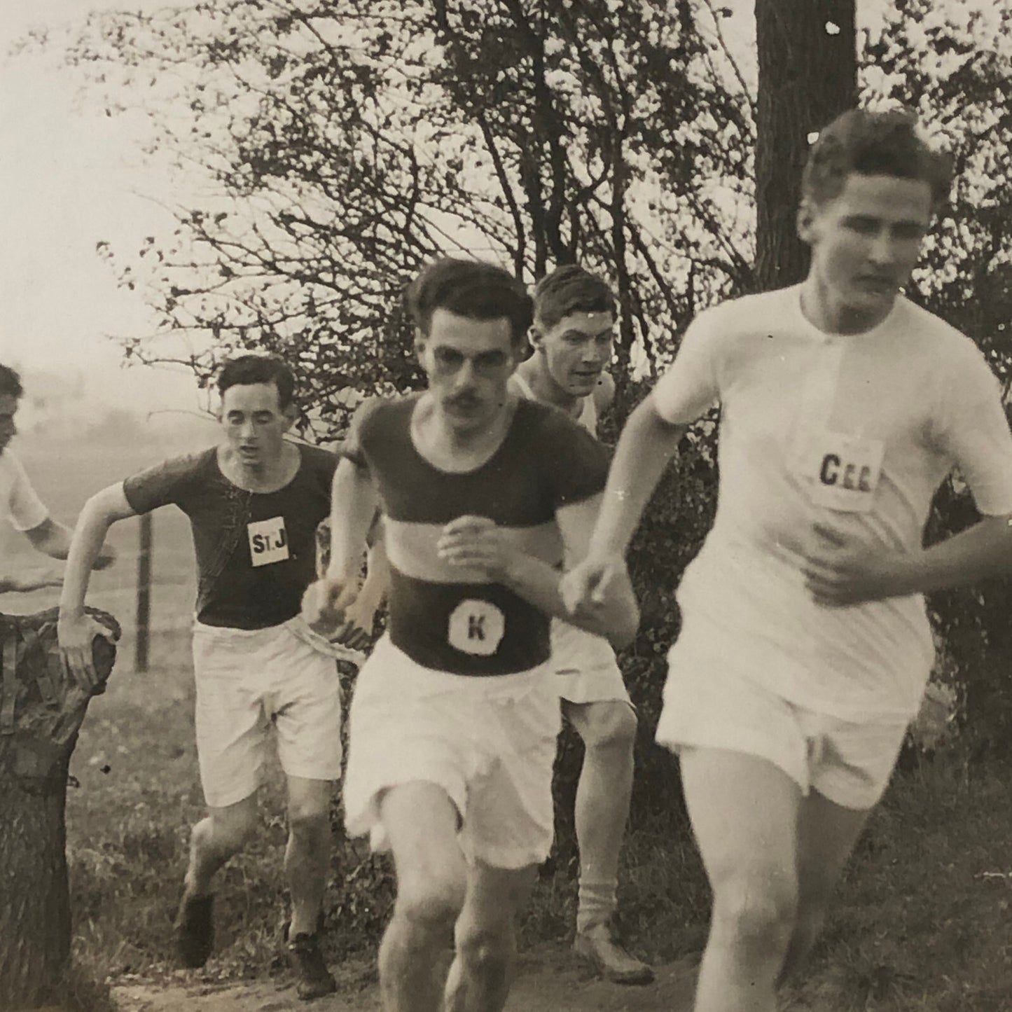 Press Photo Photograph British Running Record Runners 1933 Oxford