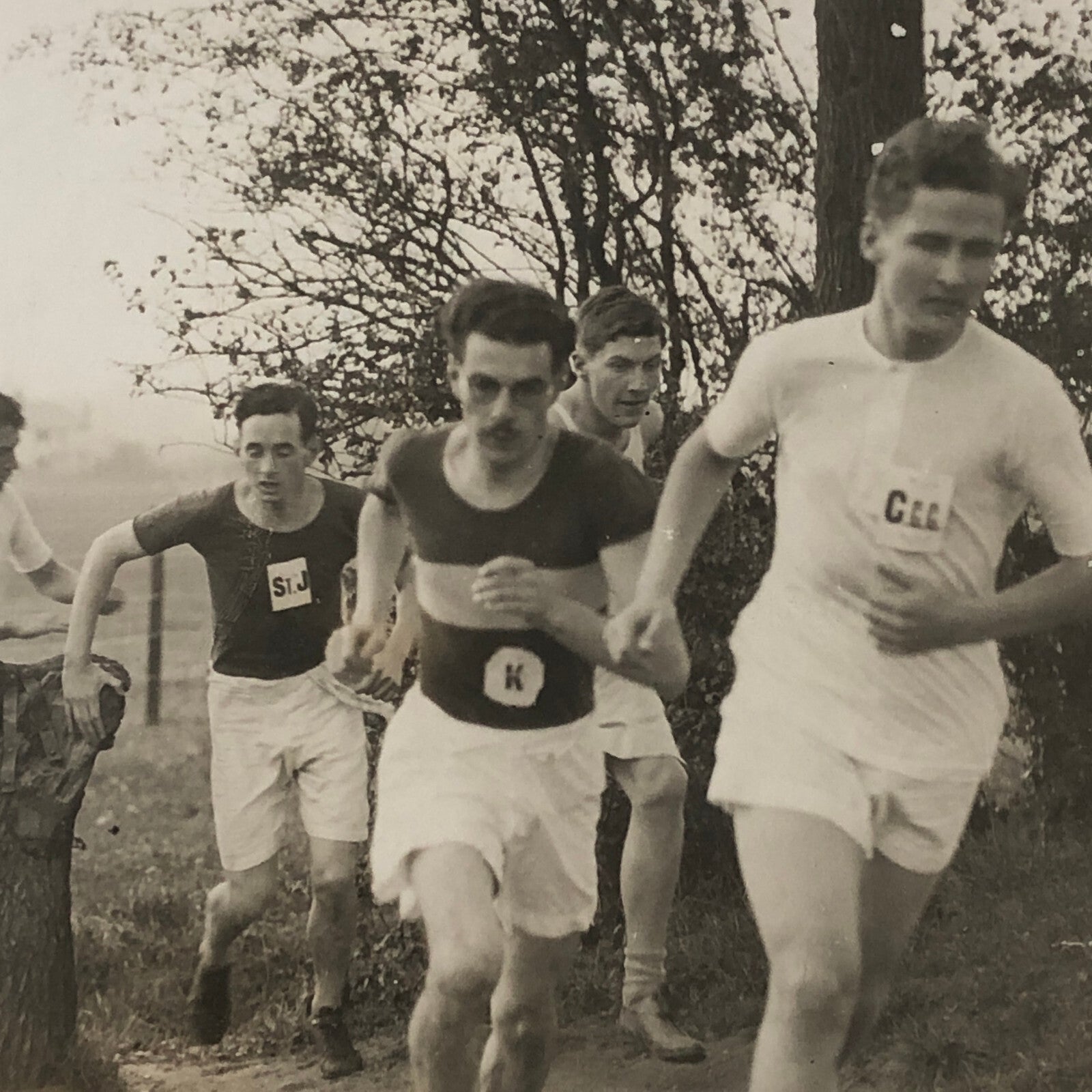 Press Photo Photograph British Running Record Runners 1933 Oxford