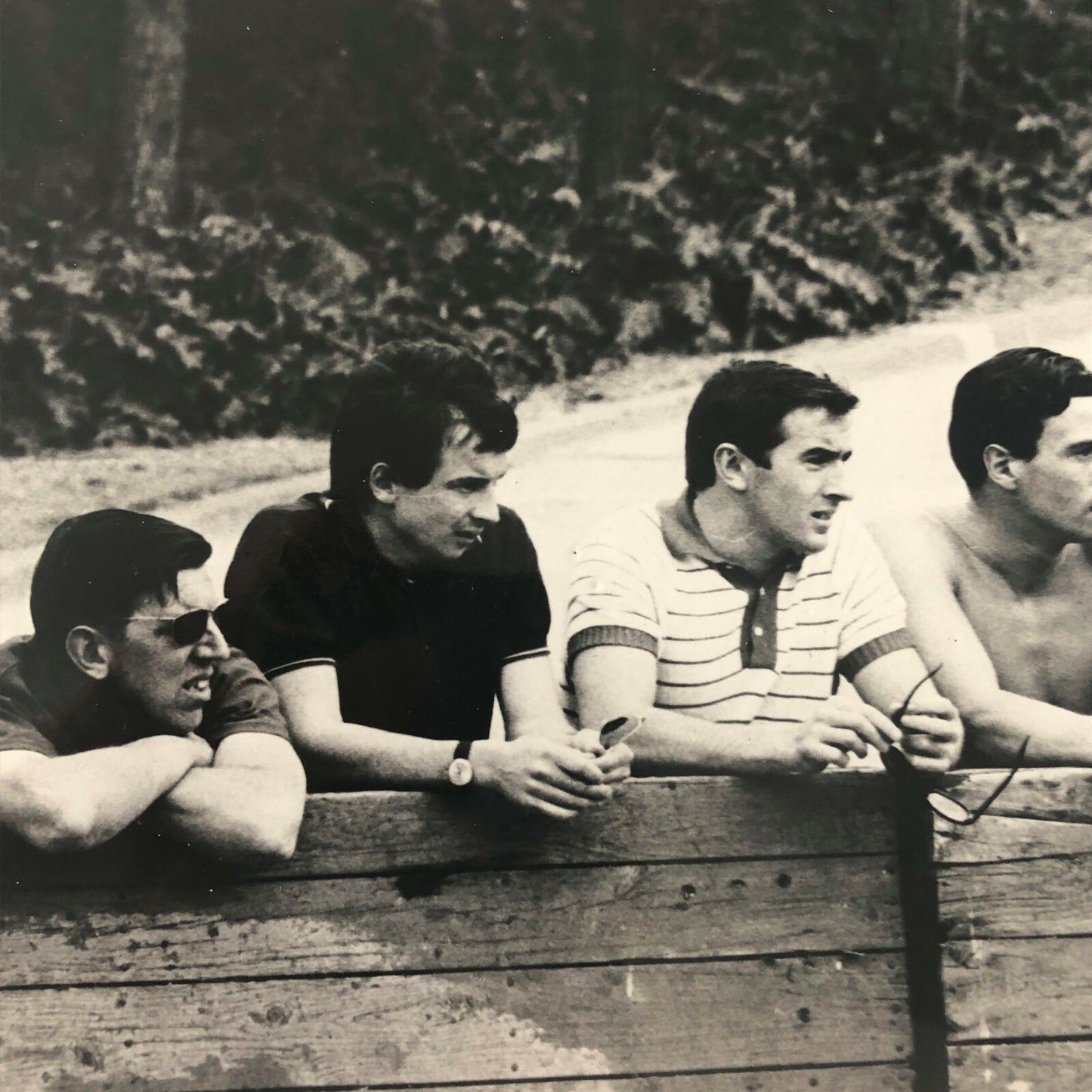 1966 Barcelona Formula III Car Racing Photo Photograph - Fans Watching Race 