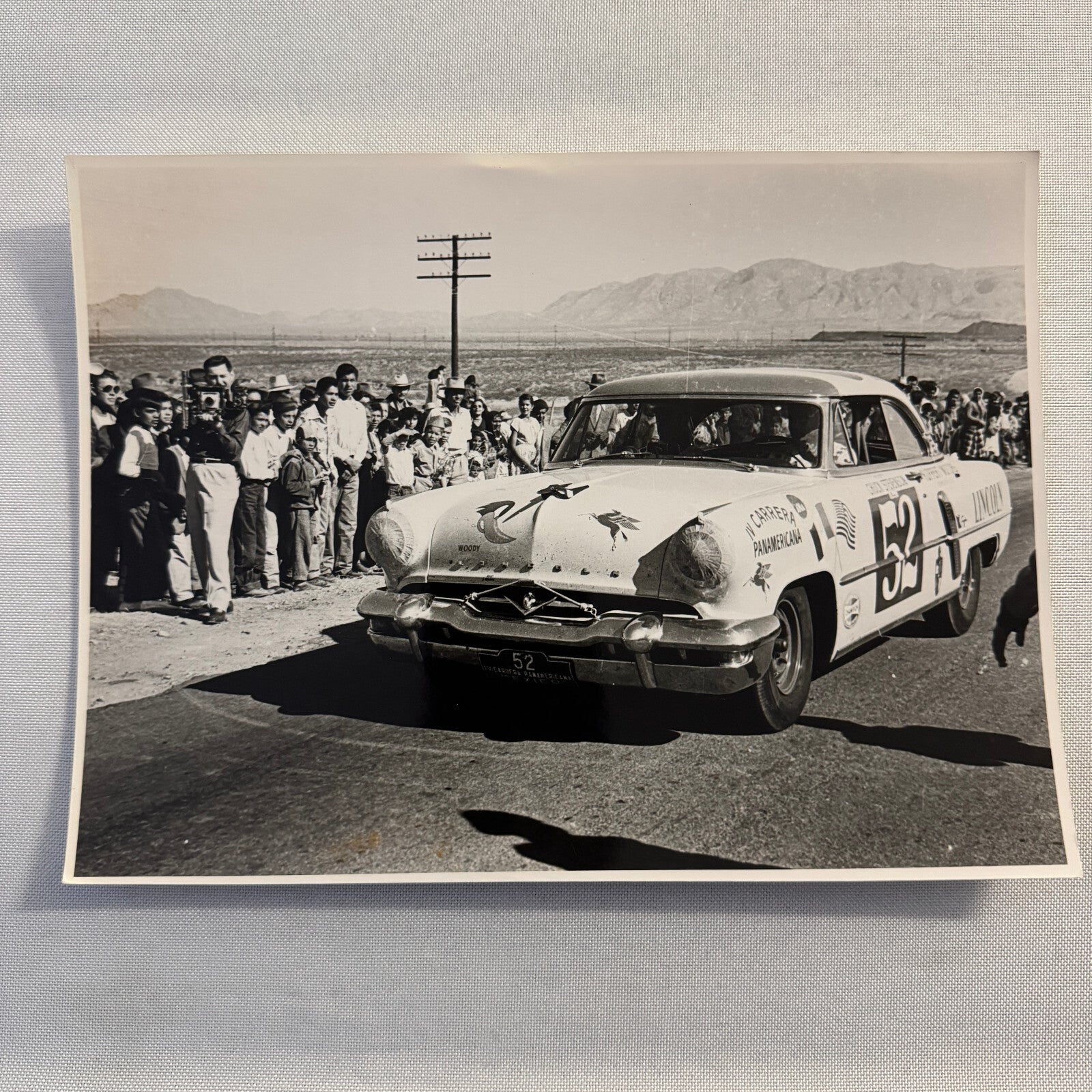 1953 Carrera Panamericana Lincoln Capri Racing Car Photo Photograph Vintage