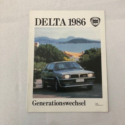 1986 Lancia Delta Car Sales Brochure Catalog GERMAN TEXT European