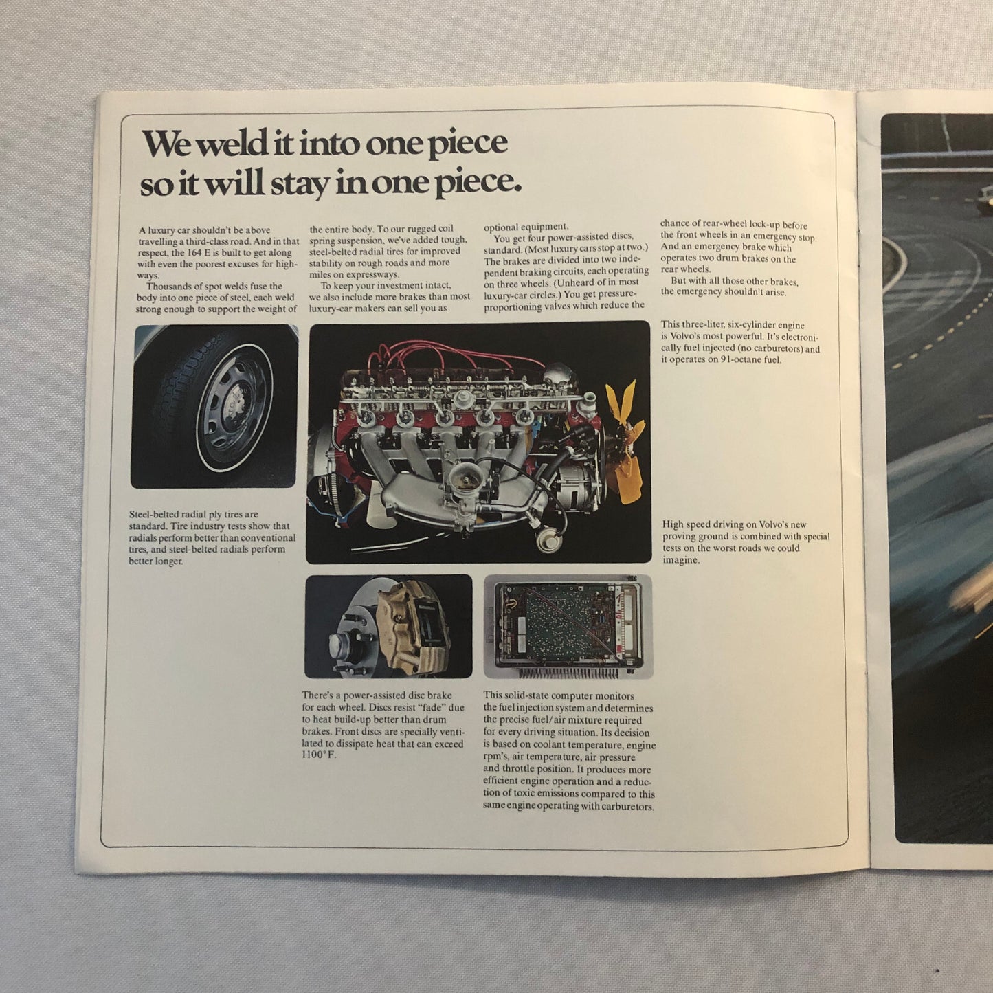 Vintage Volvo 164E Car Automobile Sales Brochure Volvo 164 E