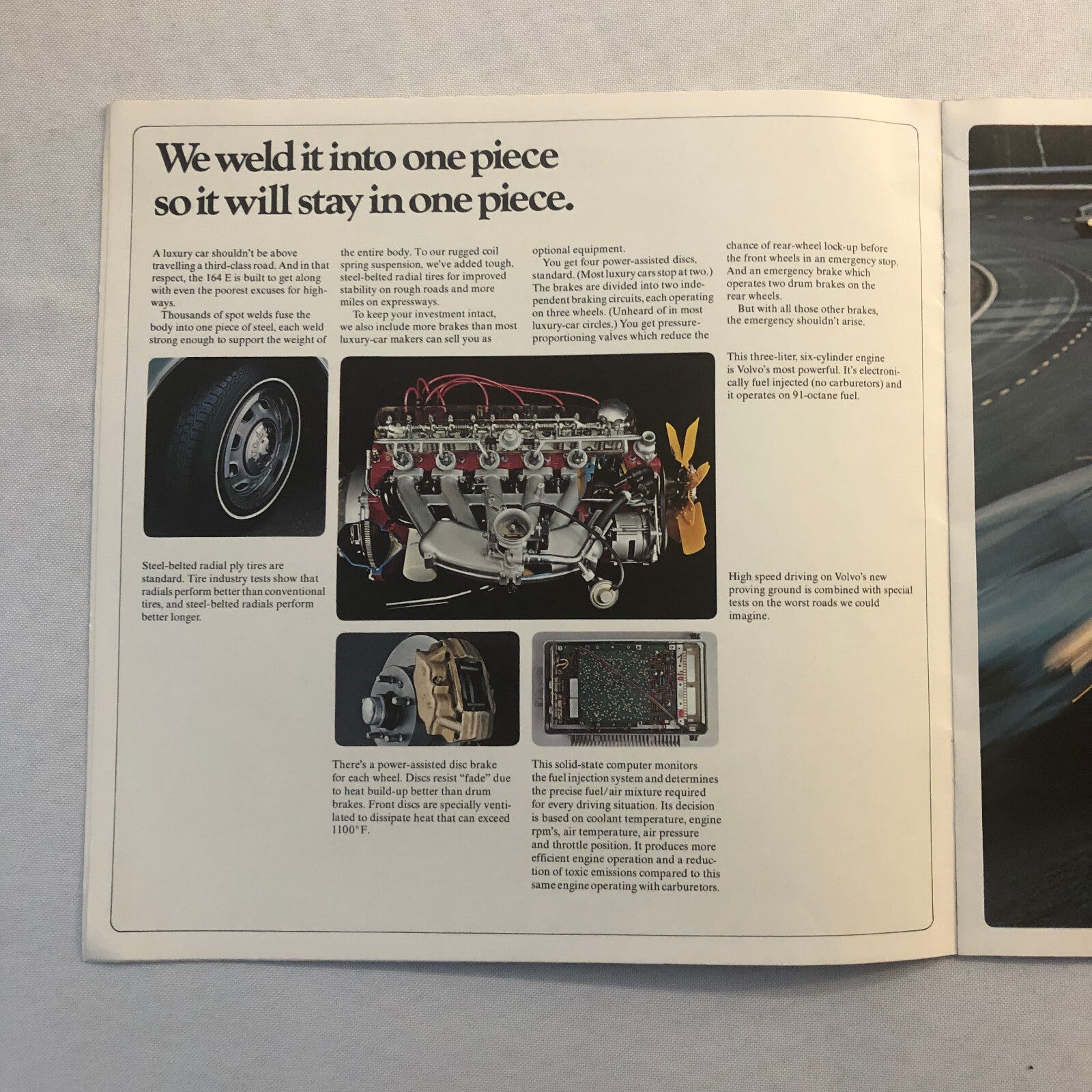 Vintage Volvo 164E Car Automobile Sales Brochure Volvo 164 E