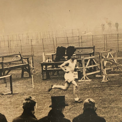 Press Photo Photograph Westminster School Boys Low Hurdles Jumping Running 1932