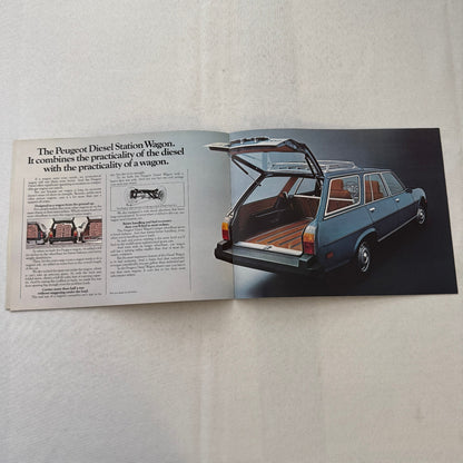 Vintage Peugeot Diesel Car Sales Brochure Catalog Station Wagon Sedan