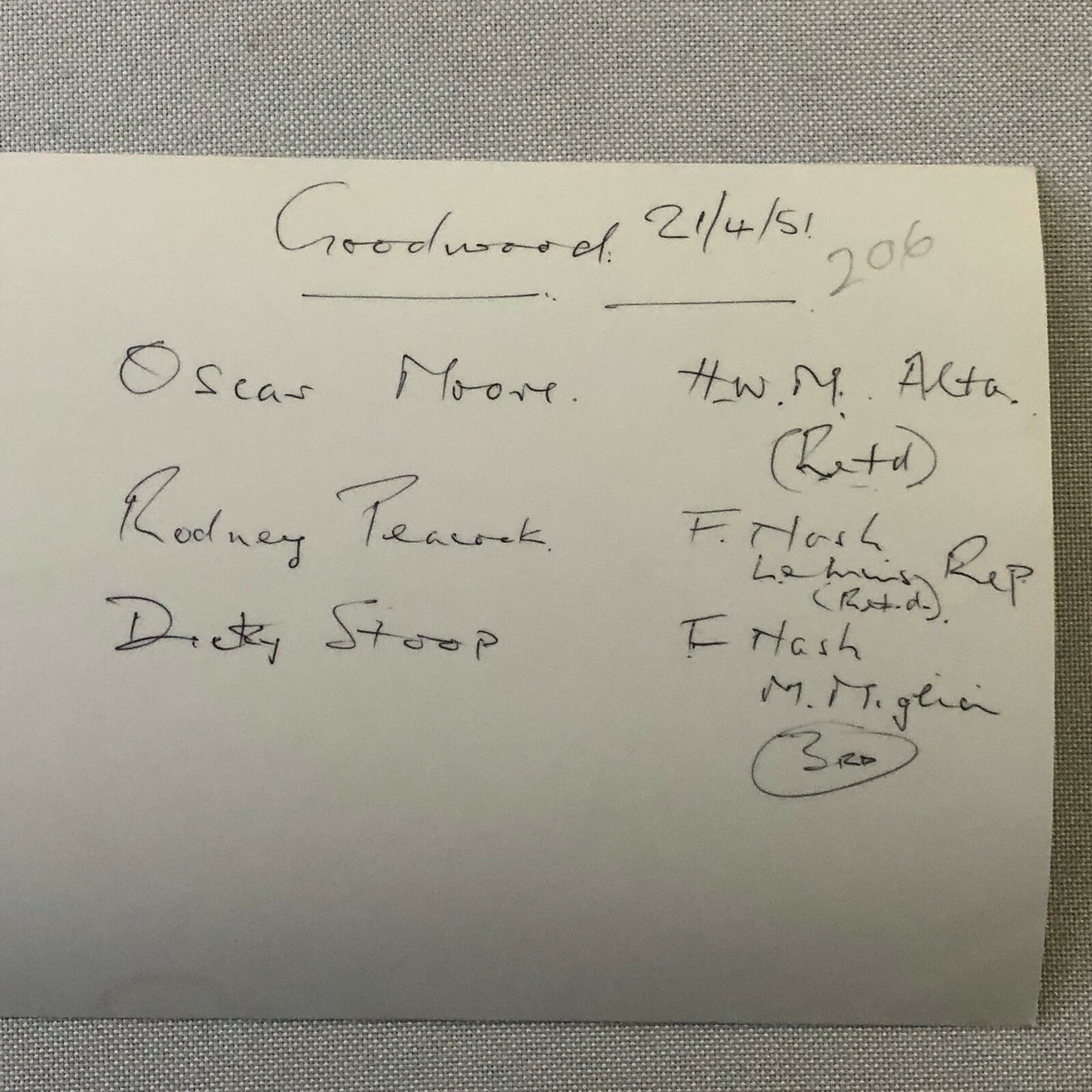 Vintage 1951 Goodwood Racing Photo Photograph Frazer Nash Cars + 