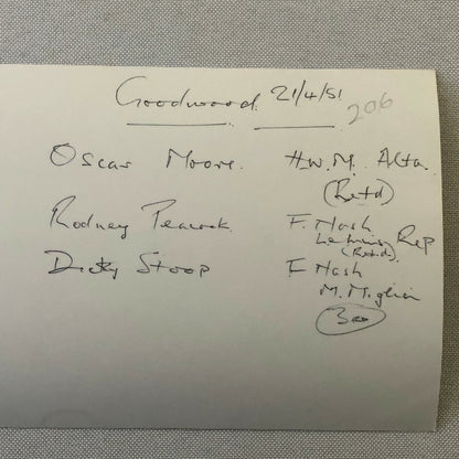 Vintage 1951 Goodwood Racing Photo Photograph Frazer Nash Cars + 