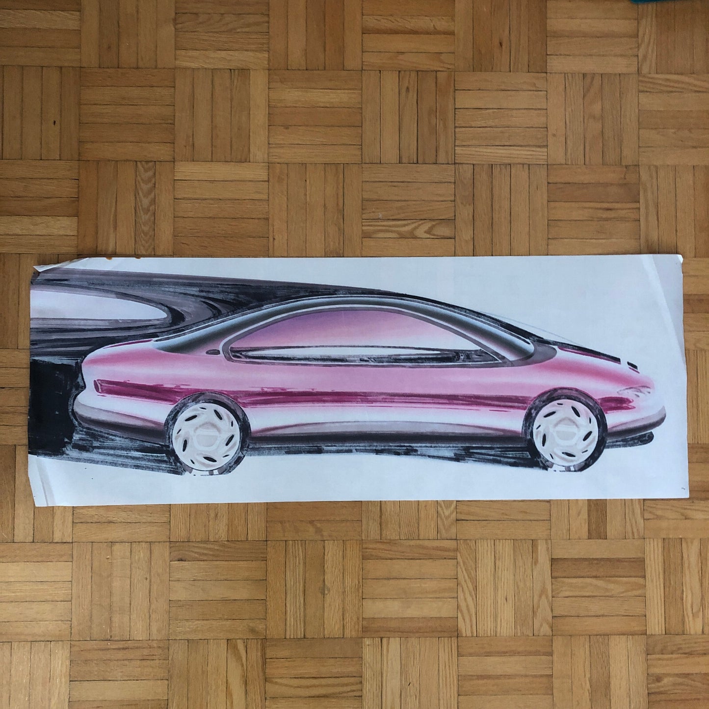 Car Styling Concept Illustration Art Drawing Sketch Vintage