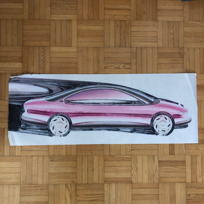 Car Styling Concept Illustration Art Drawing Sketch Vintage