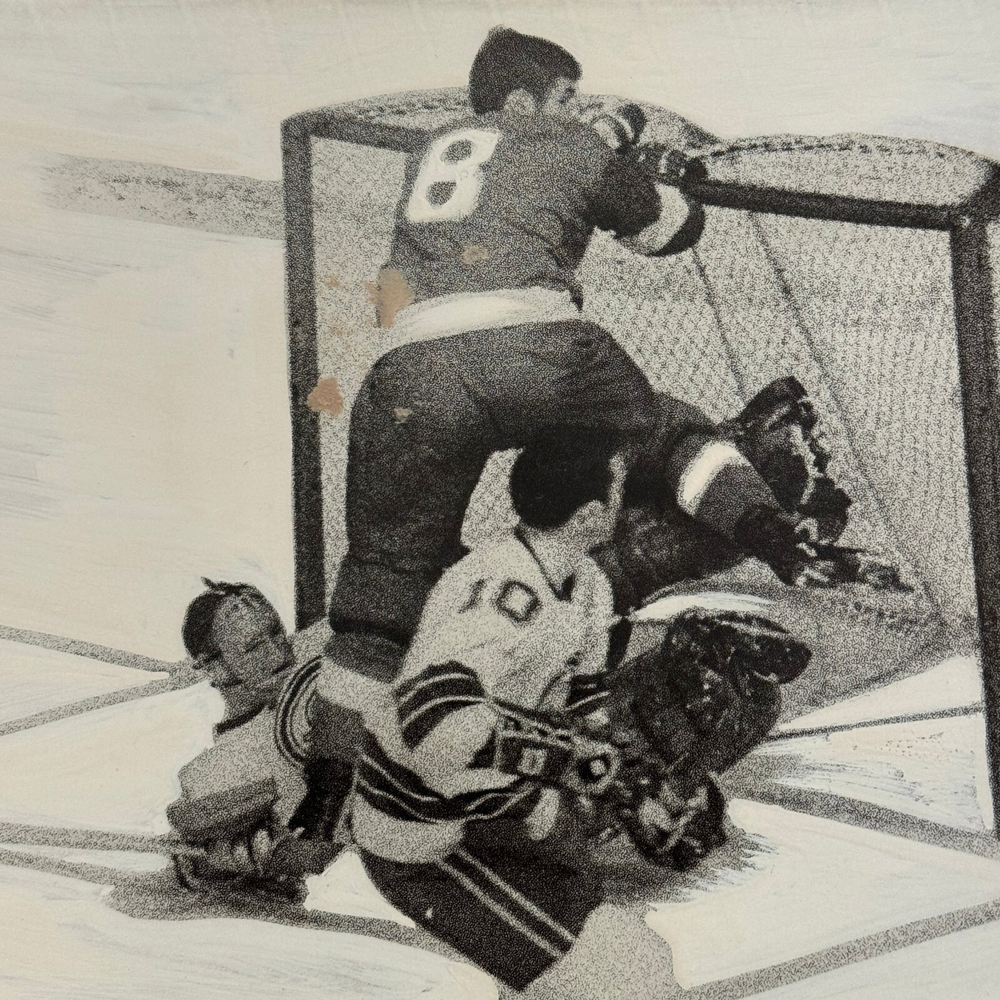 Hockey Player Photo Photograph Vintage Unidentified Detroit Red Wings Mockup