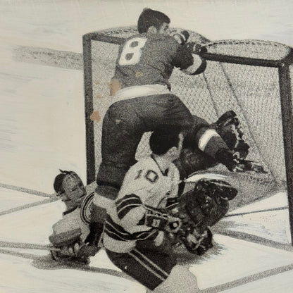 Hockey Player Photo Photograph Vintage Unidentified Detroit Red Wings Mockup