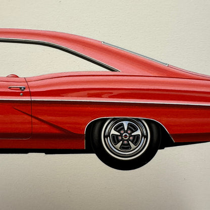 1967 Pontiac 428 Automobile Illustration Art Drawing Hand Drawn Robert Preis