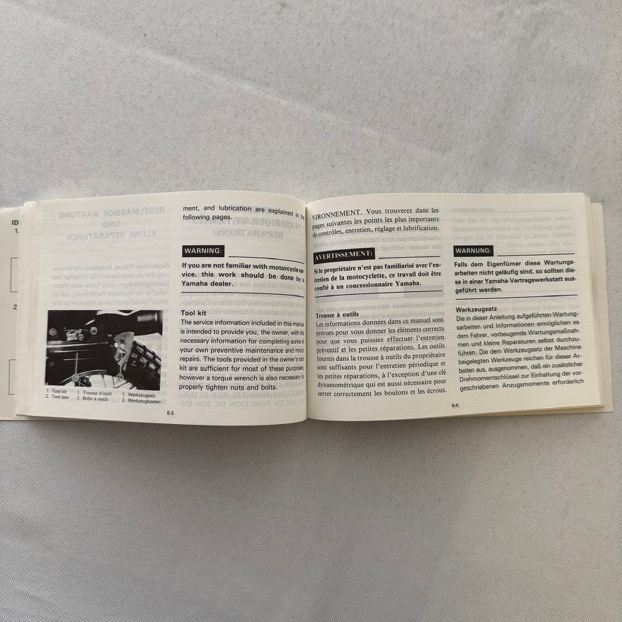 Vintage Yamaha XT500 Motorcycle Bike Owners Manual Instruction Guide Book XT 500