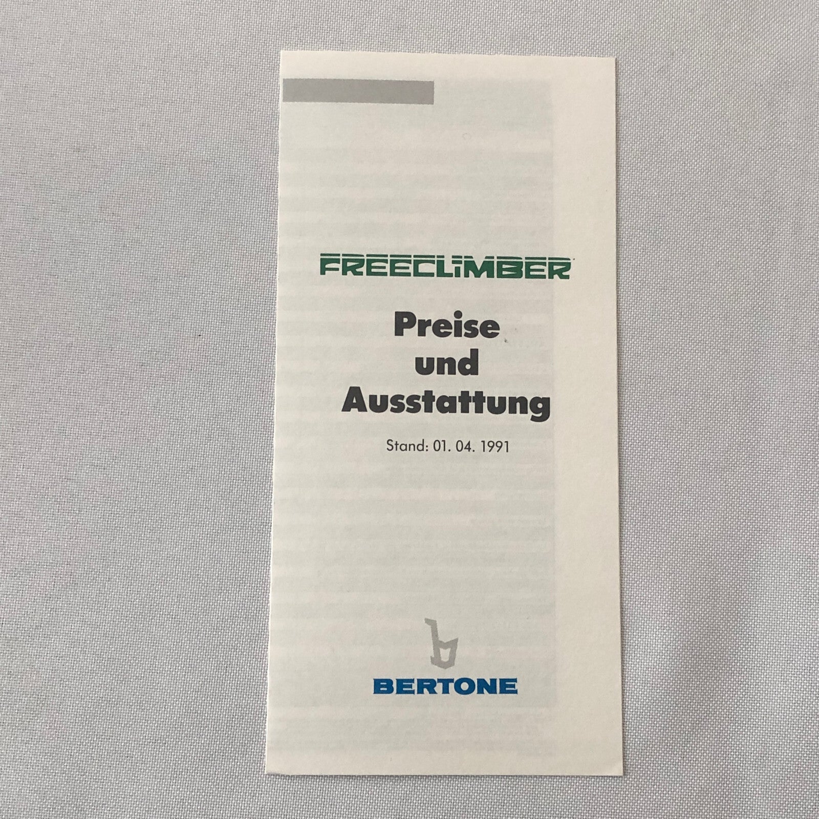 1991 Bertone Freeclimber SUV Sales Brochure BMW Engine Bertone Free Climber