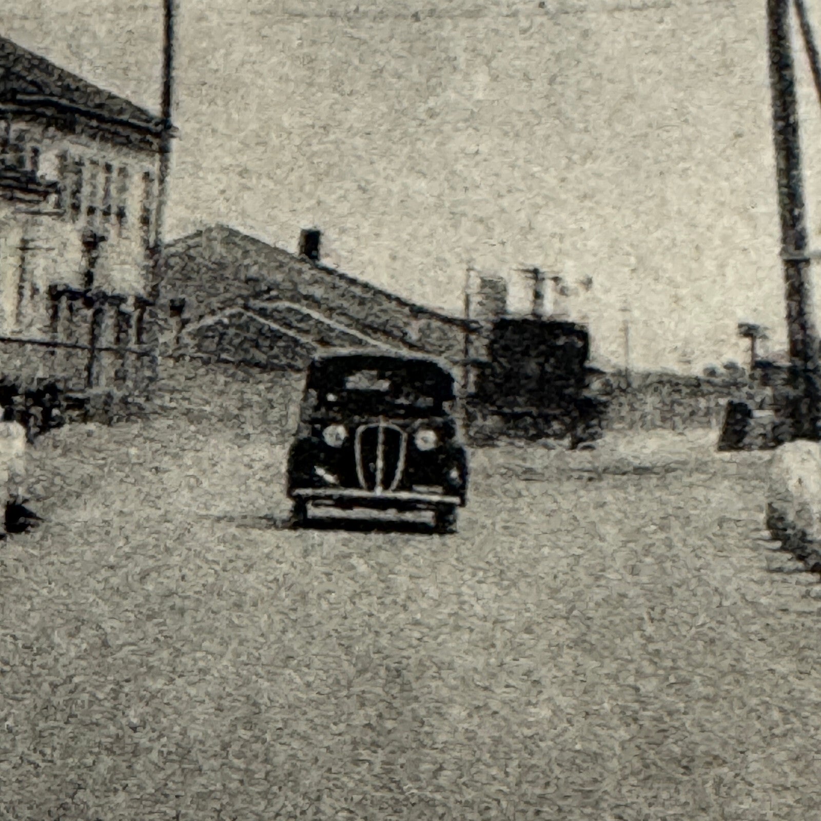 Vintage Italian Postcard Post Card Cavarzere Ponte Sull'Adige Car Automobile