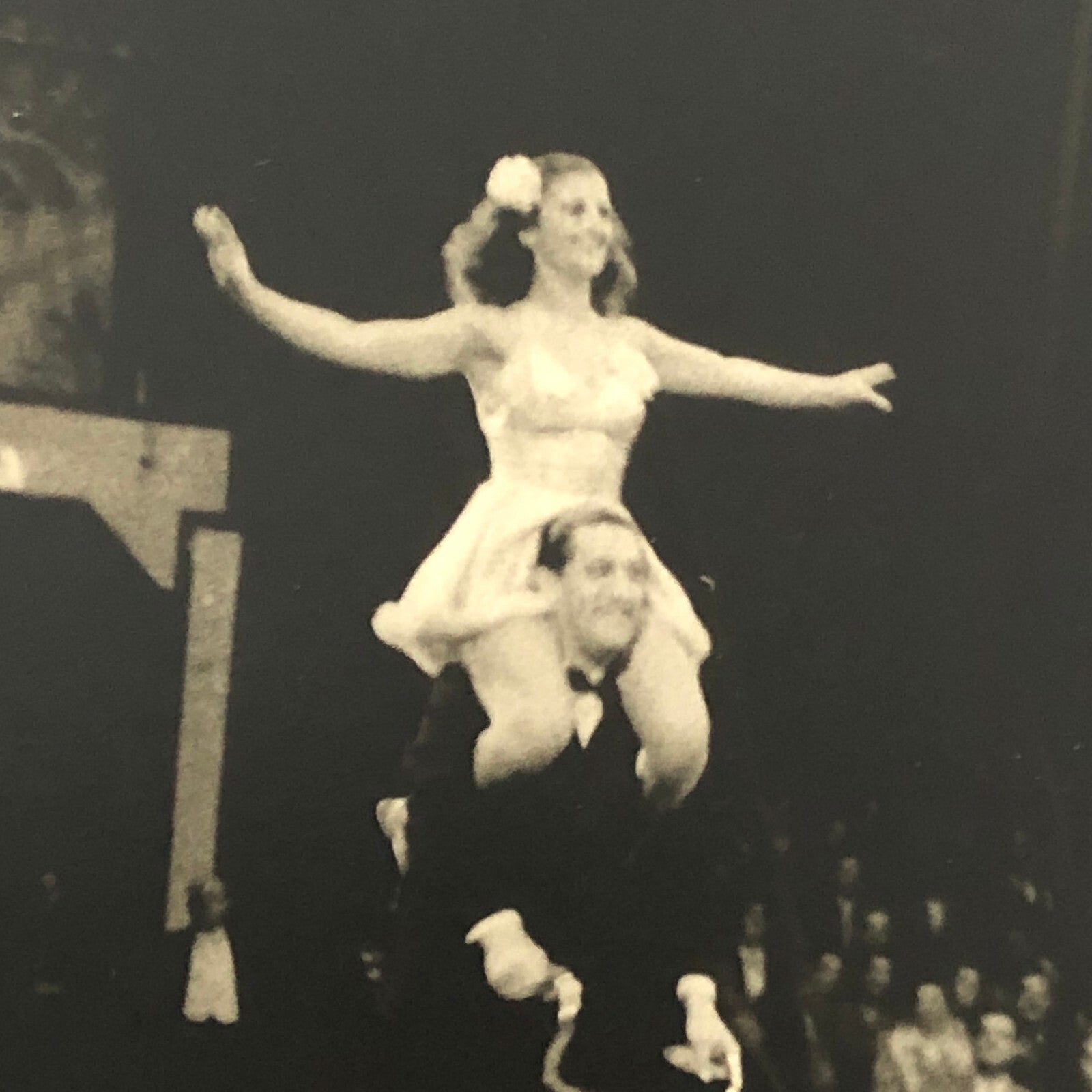 Circus Performer Bicycle Balancing Act Vintage Photo Photograph 1952