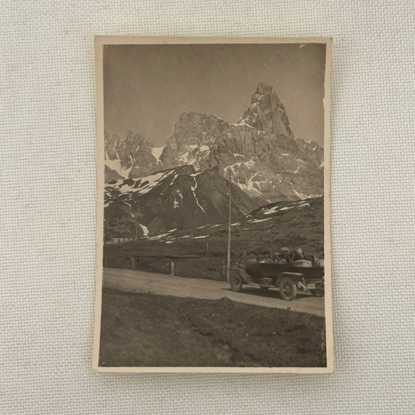 Vintage Photograph Photo Antique Automobile Early Car Mountain