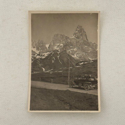 Vintage Photograph Photo Antique Automobile Early Car Mountain