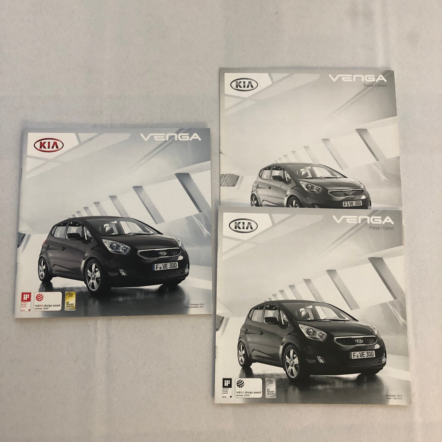 2012 Kia Venga Car Sales Brochure Catalog with Price List GERMAN Market