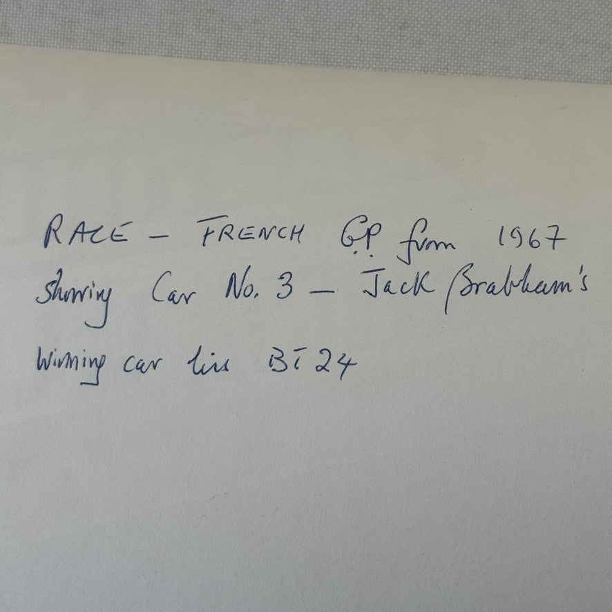 Vintage Racing Photo Jack Brabham BT24 1967 French Grand Prix Race Motorsport