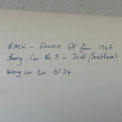Vintage Racing Photo Jack Brabham BT24 1967 French Grand Prix Race Motorsport