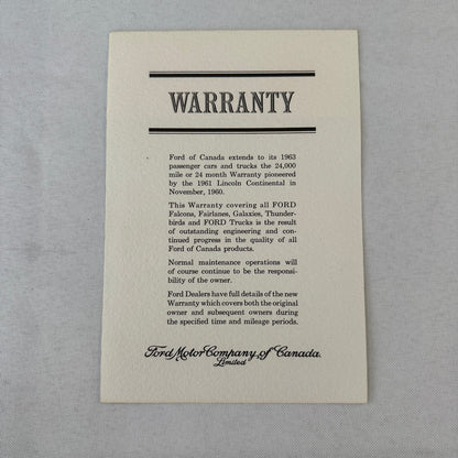 1963 Ford Fairlane Car Sales Brochure Catalog Canadian Fairlane 500 Wagon +