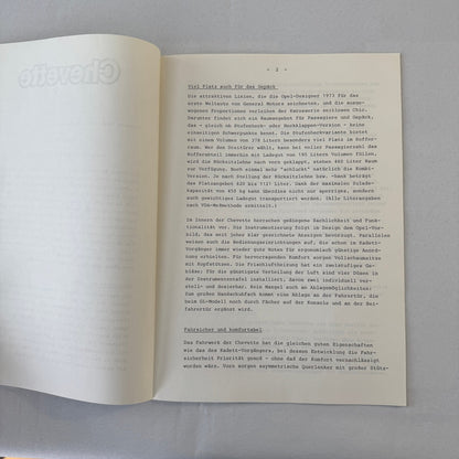 Opel Chevette Car Press Kit Brochure Photos 1980 1981 GERMAN