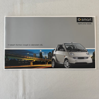2007 2008 Smart ForTwo Coupe and Cabriolet CDI Sales Brochure Catalog Car