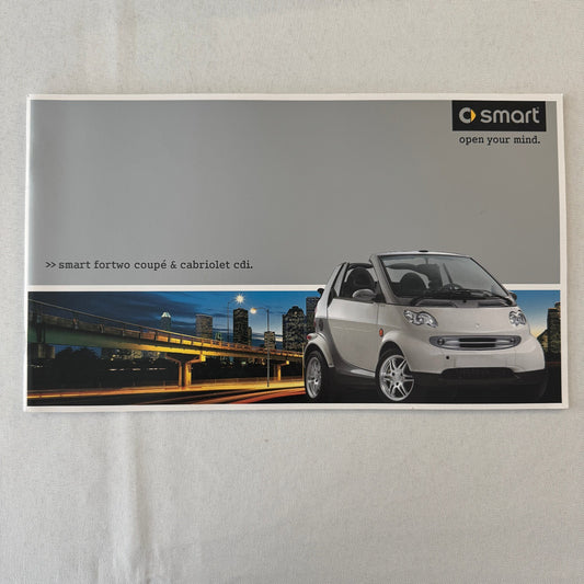 2007 2008 Smart ForTwo Coupe and Cabriolet CDI Sales Brochure Catalog Car