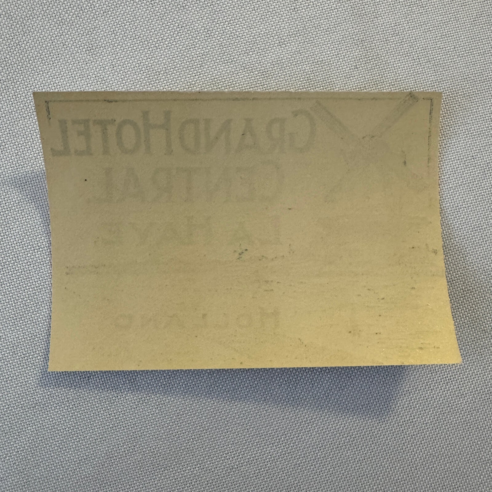 Vintage Travel Luggage Label Grand Hotel Central La Haye Holland Netherlands