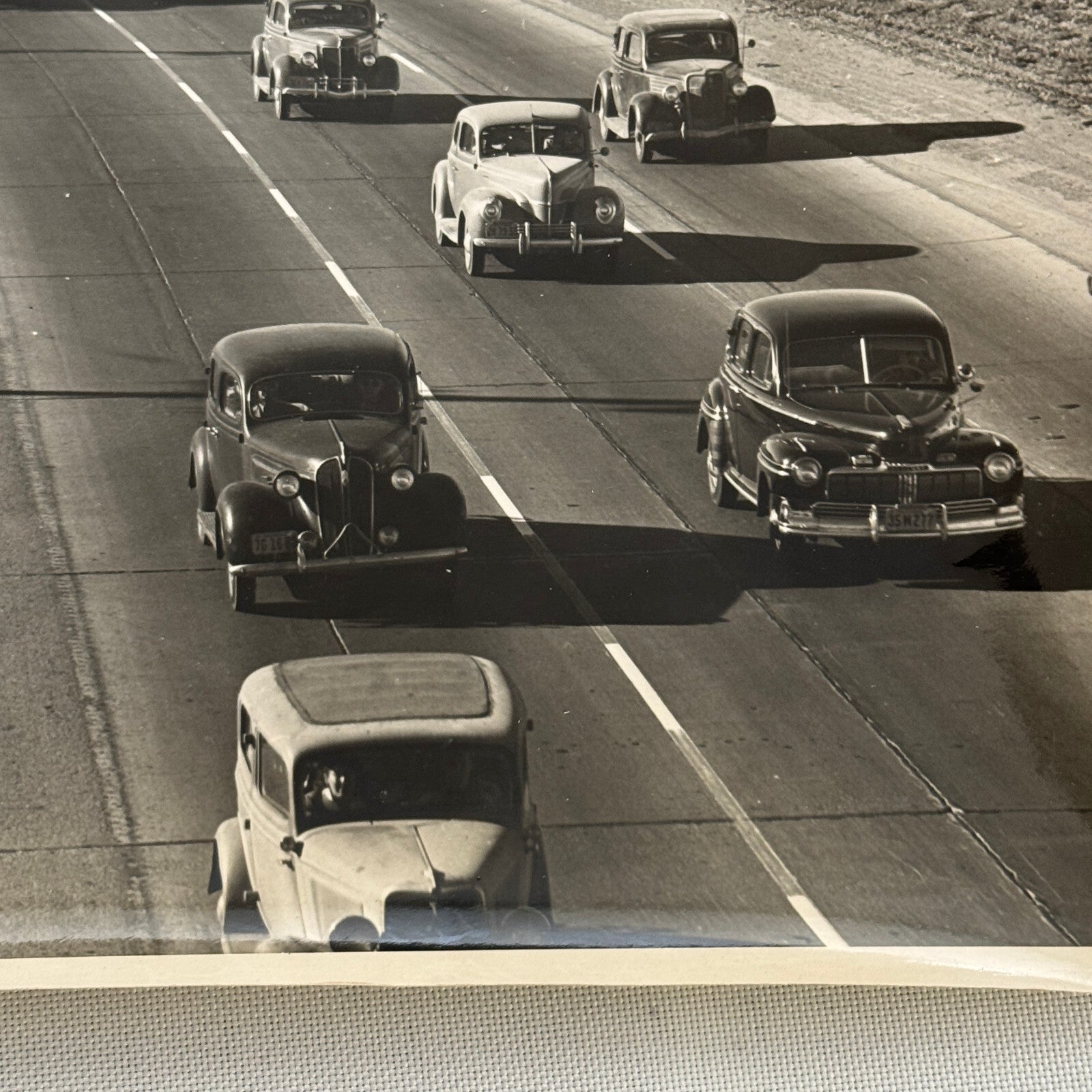 Vintage Cars on California Highway Photo Photograph Print Associated Press