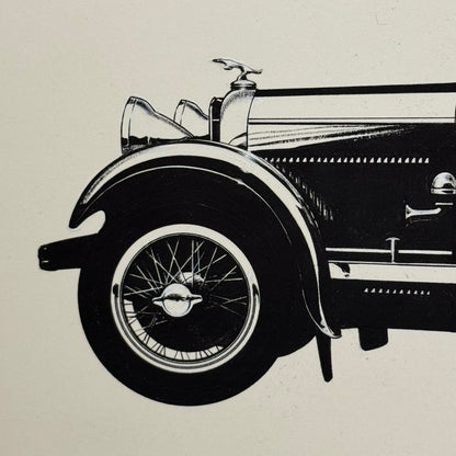 1928 Lorraine Cabriolet Car Illustration Art Drawing Hand Drawn Robert Preis