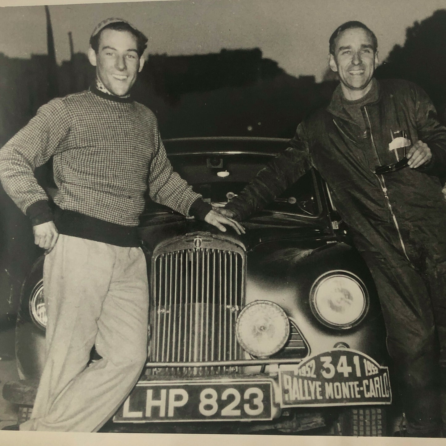 Vintage 1952 Monte Carlo Rally Photo Photograph Stirling Moss Sunbeam Talbot 90