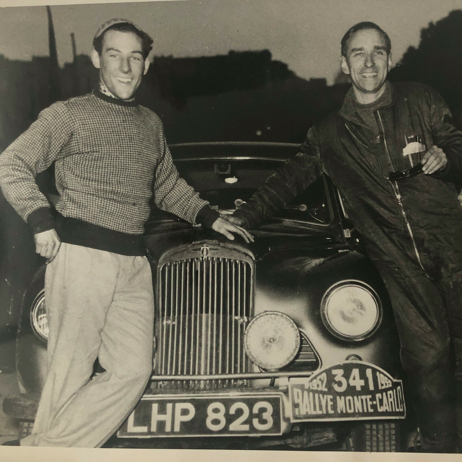 Vintage 1952 Monte Carlo Rally Photo Photograph Stirling Moss Sunbeam Talbot 90