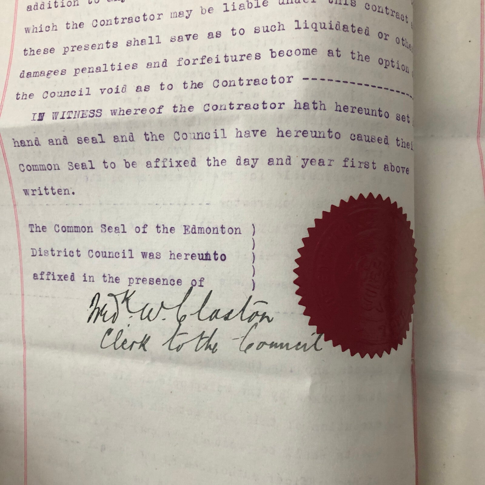 1922 Government Contract for Infectious Disease Ambulance Edmonton London UK