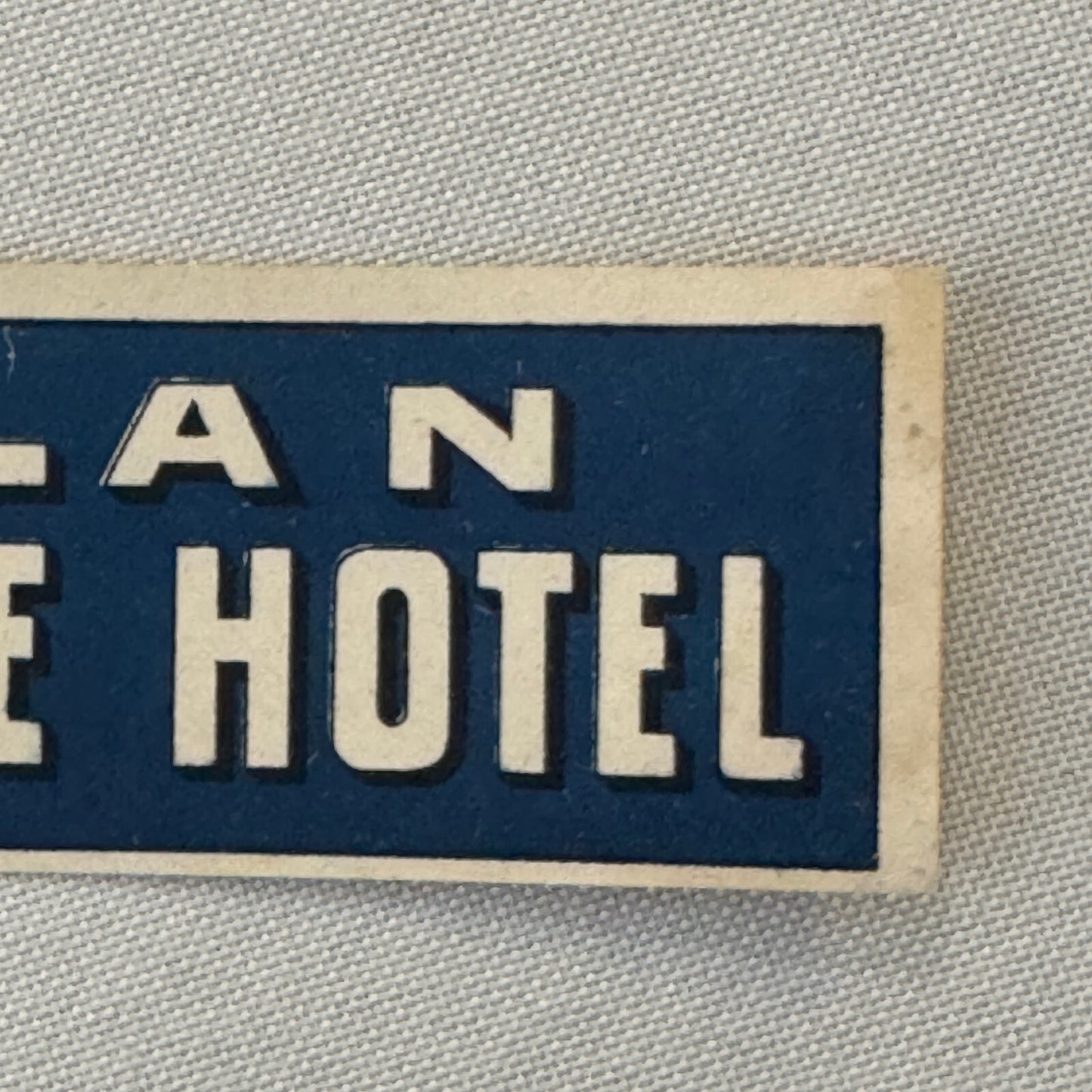 Vintage Hotel Travel Label Milan Italy Palace Hotel Italian