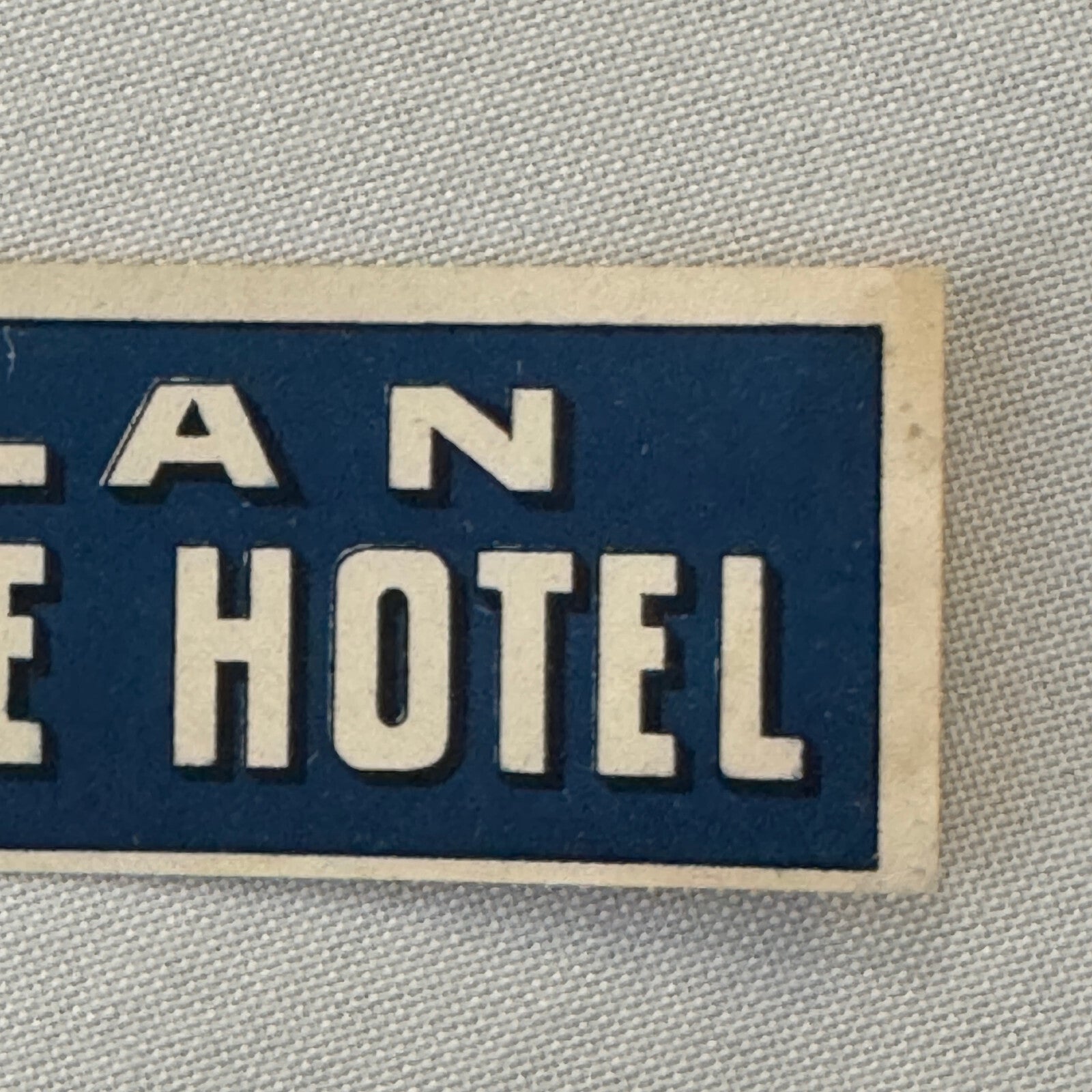 Vintage Hotel Travel Label Milan Italy Palace Hotel Italian