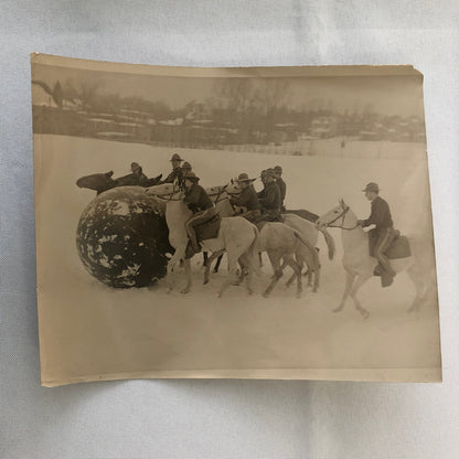 Vintage Press Photo Horse Soccer Sport Underwood Photograph