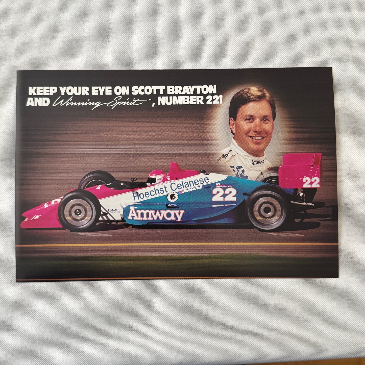 1991 Amway Indy Car Racing Press Kit Brochure Vintage Scott Brayton Driver