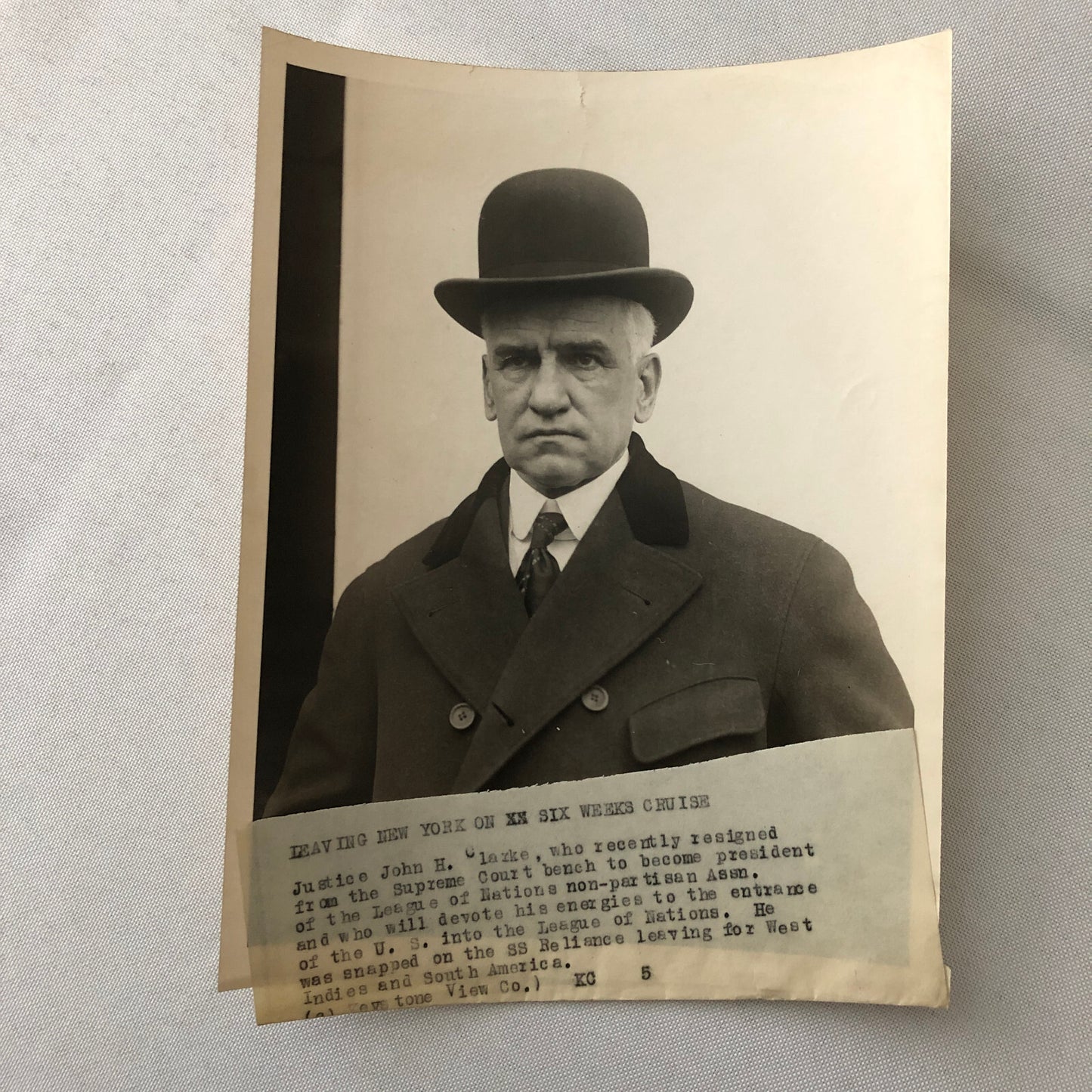 Press Photo Photograph Justice Judge John H Clarke Supreme Court Keystone Photo