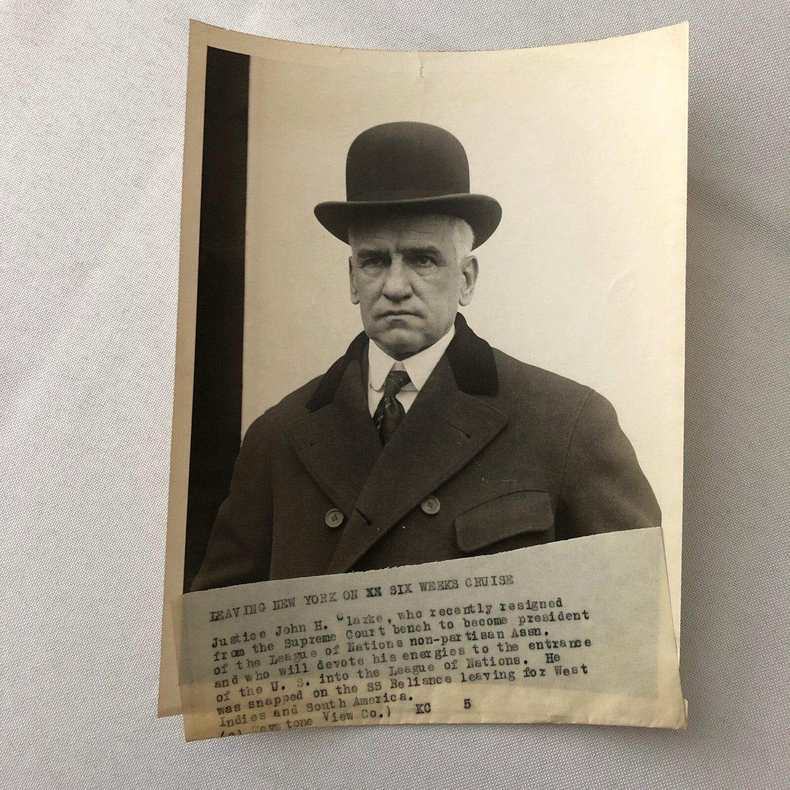 Press Photo Photograph Justice Judge John H Clarke Supreme Court Keystone Photo