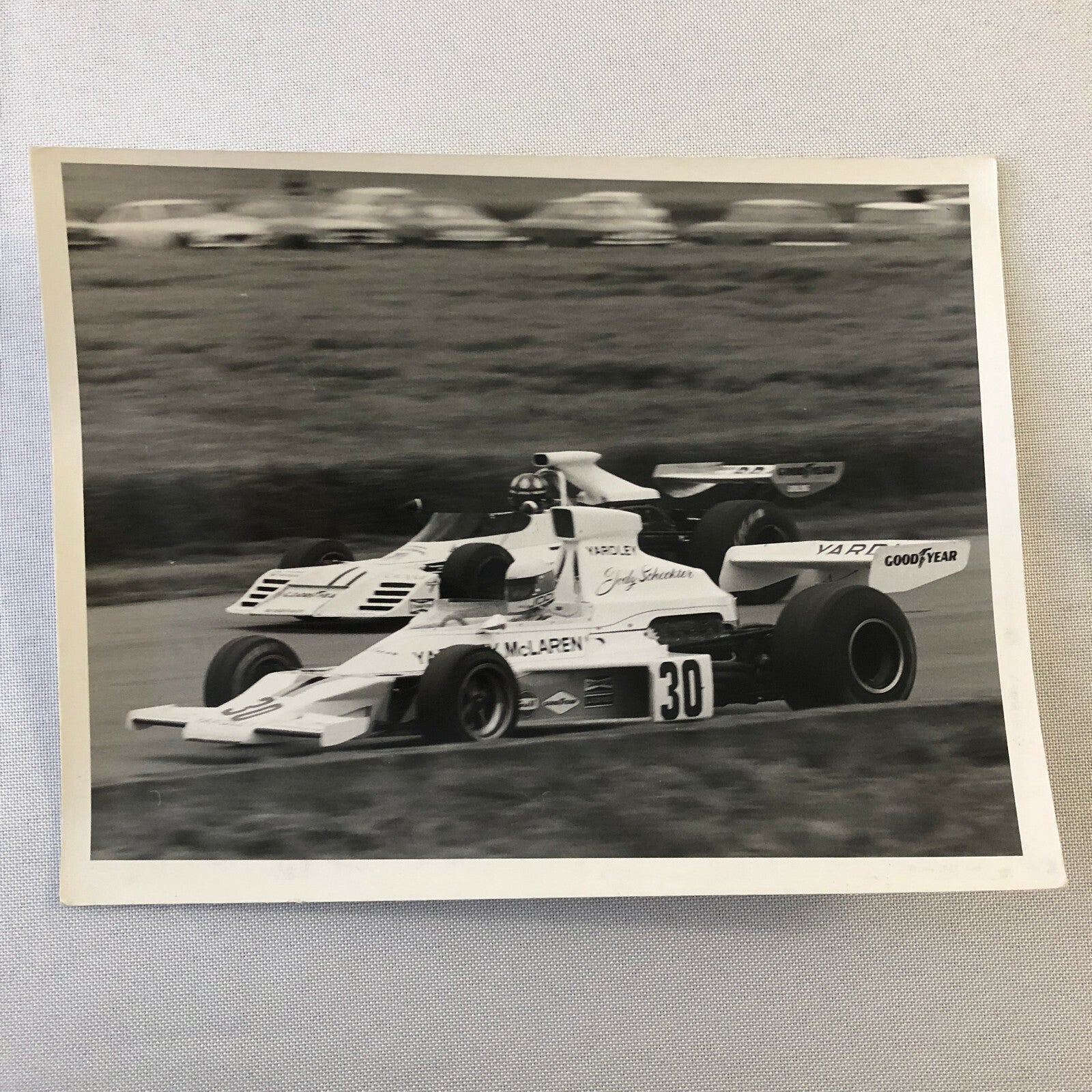 Vintage Grand Prix Racing Photo Photograph - Jody Scheckter Yardley McLaren + 